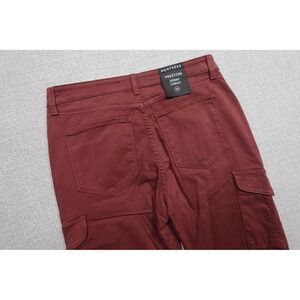 Monfrere Preston Skinny Cargo Pants Mens 34x32 Red Slim Fit Stretch Denim